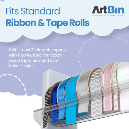 ArtBin Ribbon Storage Rack and Spool Holder, White - size: (Pack of 1)