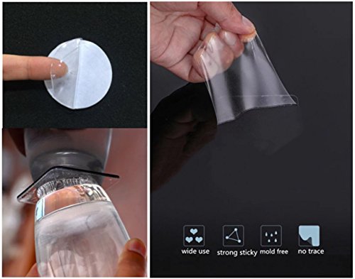 4 Double Sided Sticky Pads 3.15 Inches Round Adhesive Suction Tab Perfect for Mounting, Dashboard Toys, Windshield, GPS, Tiles, Wall Pictures - size: 3.15 In Diameter