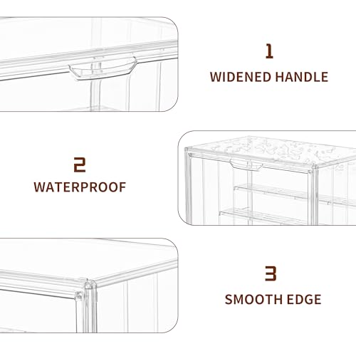 4 Layer Stackable Acrylic Figure Case for Collectibles Display Box,3 Pack - size: XLarge 3 Pack