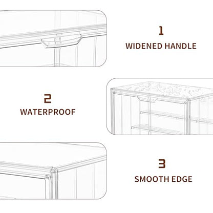 4 Layer Stackable Acrylic Figure Case for Collectibles Display Box,3 Pack - size: XLarge 3 Pack