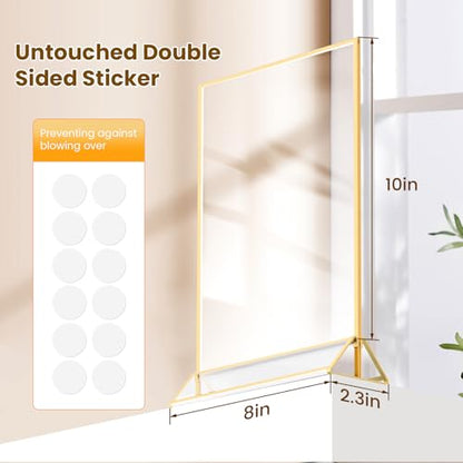 Gold Frames 8X10 Acrylic Sign Holder Double-Sided Picture Frames