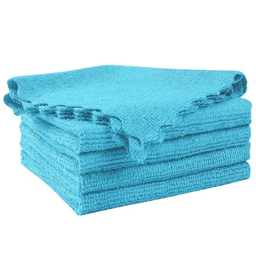 Orighty Microfiber Cleaning Cloth 5 Pack, Blue Cleaning Rags 12x11 inch - color: Blue, size: 5 Pack