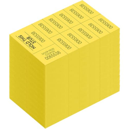 Kosiz 504 Pcs Raffle Tickets Basket Auction 10 Bid Numbers, Yellow - color: Yellow