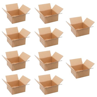 10 Pack 5x5x2 Shipping Boxes Brown Corrugated Cardboard Mailers - size: 5x5x2in