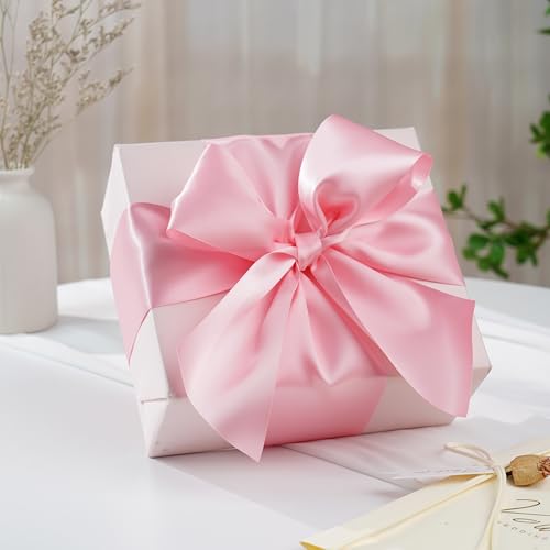Pink Double-Faced Satin Ribbon, 3 Inch x 10 Yards - color: Pink