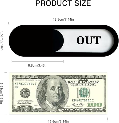 In/Out Slider Sign 3Pack, Acrylic, Black 7.4x2.2in - color: In/Out Sign, size: 3 PCS
