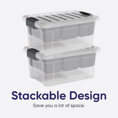 Superio Small Storage Container Organizing Bin with Removable Tray Plastic Tools, Sewing, Crafts Box, 3.5 Qt. - size: Mini 3.4 Qt. Deep