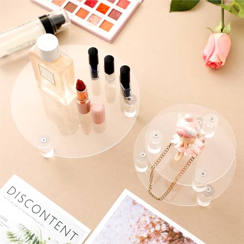 Lineshading 3 Pcs Round Acrylic Riser, Clear Round Display Stands - size: 5'',6'',8'', style: Round