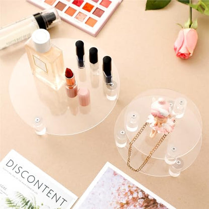 Lineshading 3 Pcs Round Acrylic Riser, Clear Round Display Stands - size: 5'',6'',8'', style: Round