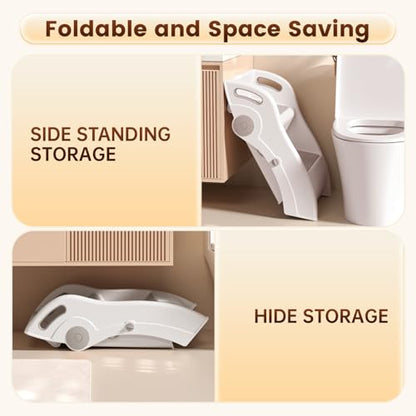 Foldable Toddler Step Stool for Bathroom Sink, Kids Step Stool