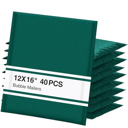 UCGOU Bubble Mailers 12x16" 40 Pack Usable Size 12x15" Green Padded Mailers - color: Green, size: 12x16" 40PC