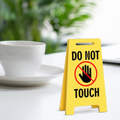 Funny Office Desk Accessories Decor DO NOT TOUCH Acrylic Mini Floor Do Not Disturb Sign Funny Cute Gag Office Decorations Gifts for Work Women - style: DO NOT TOUCH