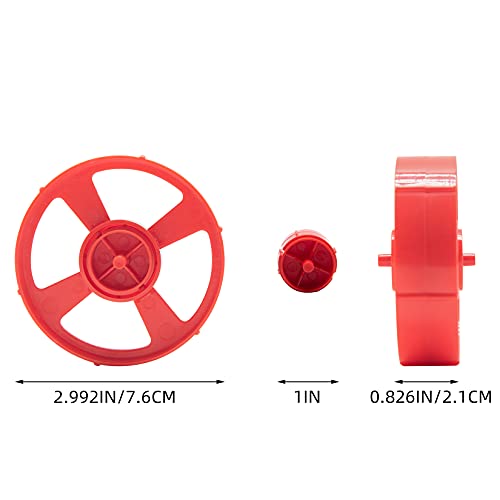 Desktop Tape Dispenser Adhesive Roll Holder (Fits 1" & 3" Core) with Weighted Nonskid Base (1Pack-Red) - color: 1pack-red