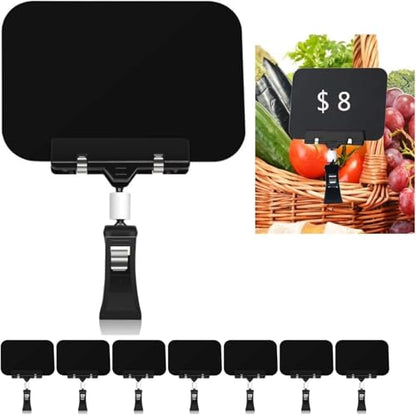 8 Pack Clip on Sign Holder, 8.2 x 5.8” Chalkboard Clips for Retail Store - color: 8 8.2 x 5.8" Black Clips