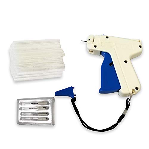 Price Tag Gun for Clothes - Standard Tag Attaching Tagging Gun with 5 Extra Fine Needles & 1500 1/4 inch Micro Stitch Fasteners Quilt Basting Gun -