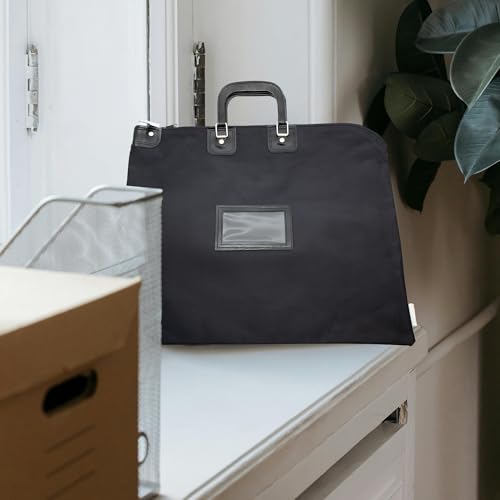 Large Locking Document Bag, Black, 16 x 20 inch - color: Black