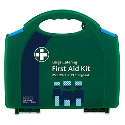 Reliance Medical Catering First Aid Kit - Ideal for Workplace, Travel, Home, Holiday, Includes Bandages, Dressing Pads and Emergency Tools, Green Aura 3 Case, Large - size: youth Large / 11-13