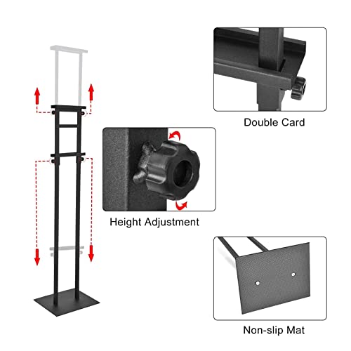 GUOHONG 2Pack Poster Stand for Display, Adjustable Floor Stand Sign Holder - size: 75 inch-2Pack