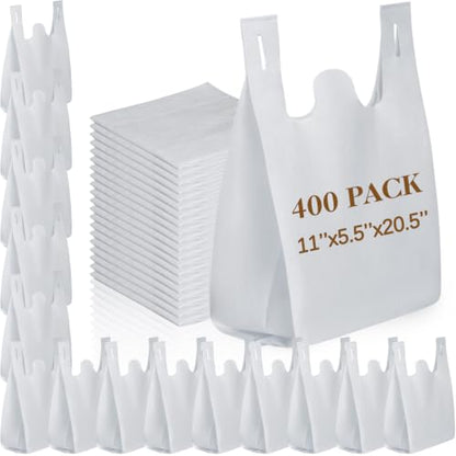 Windyun Large Grocery Bags Bulk Non Woven Totes - color: White