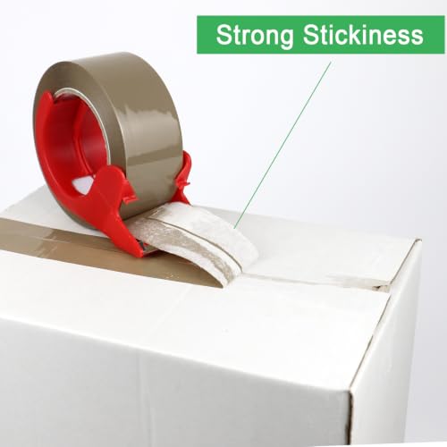 BOMEI PACK Brown Packing Tape 2.7 Mil 1.88 Inch x 120 Yards, 6 Refills Rolls Packaging Tape for Moving, Shipping and Storage