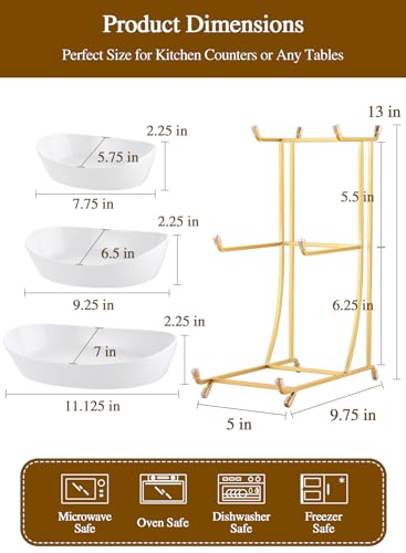 Ceramic Fruit Bowl for Kitchen Counter, 3 Tier Fruit Basket Rack - color: Gold, size: 3 Tier