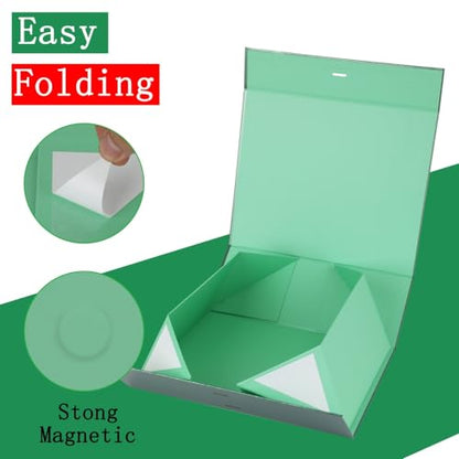 BoxSkivra Green Magnetic Gift Box Large 1 Pack 13X11X5.3 Inch - color: 13X11X5.3Inch-Green-Pack of 1