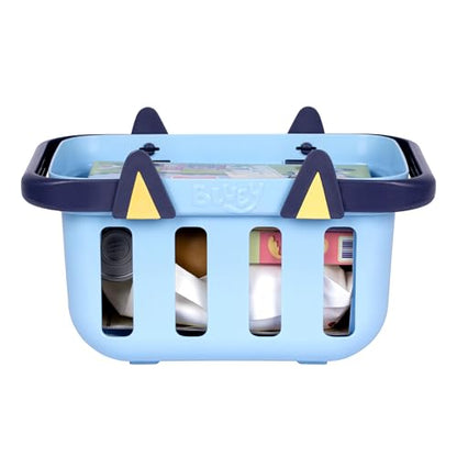 Bluey Shopping Basket, 9 Grocery Accessories, Toddler Pretend Play - style: Shopping Basket