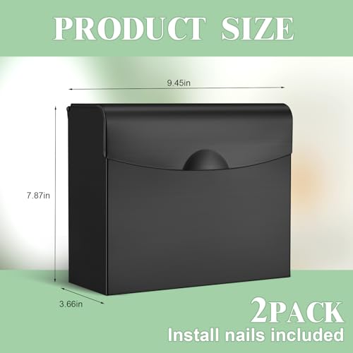 Tioncy 2 Pcs Sanitary Napkin Disposal Receptacle, Tampon Holder, Black - color: Black