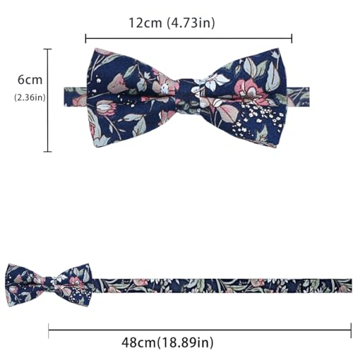 AUSKY 8 PACKS Elegant Adjustable Pre-tied Bow Ties for Men Boys (1&4&5&6&8 Pack for option) - color: A