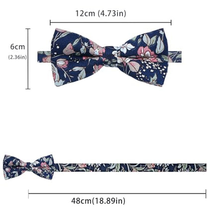 AUSKY 8 PACKS Elegant Adjustable Pre-tied Bow Ties for Men Boys (1&4&5&6&8 Pack for option) - color: A