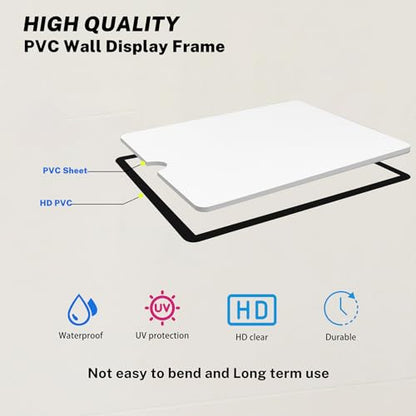 Wall-Mounted Sign Holder 8.5x11, Self-Adhesive Horizontal and Vertical - color: Gold