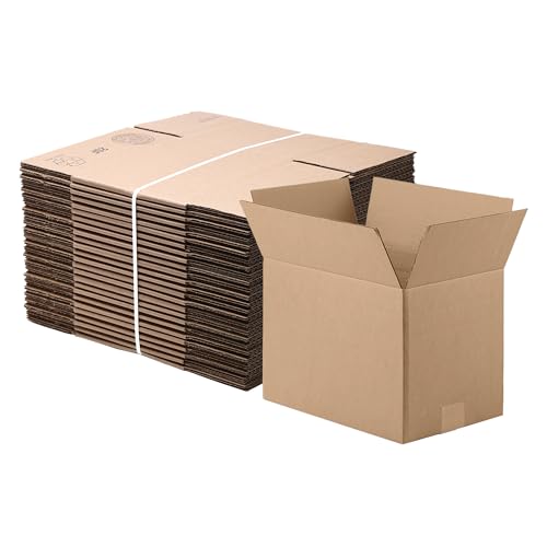 The Boxery 9"x9"x4" Corrugated Cardboard Boxes 25-Pack - size: 9 x 9 x 4"