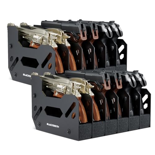 BlackSmith Foam Pistol Rack for Gun Safe Gun Accessories Storage Firearm Handgun Rack Revolver Pistols Holder - size: 2 Piece 6-Slots