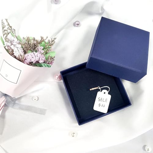 1.38 x 0.87 inch Price Tags with Strings Attached, White Marking Merchandise Hang Tags Labels, 1000Pcs