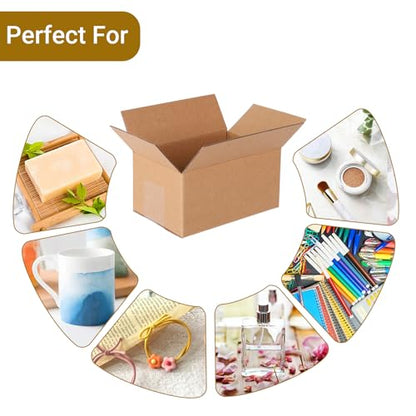 zmybcpack 40 Pack 6"x4"x3" Corrugated Shipping Box, Cardboard Boxes Mailer - size: 40 pack 6"x4"x3"