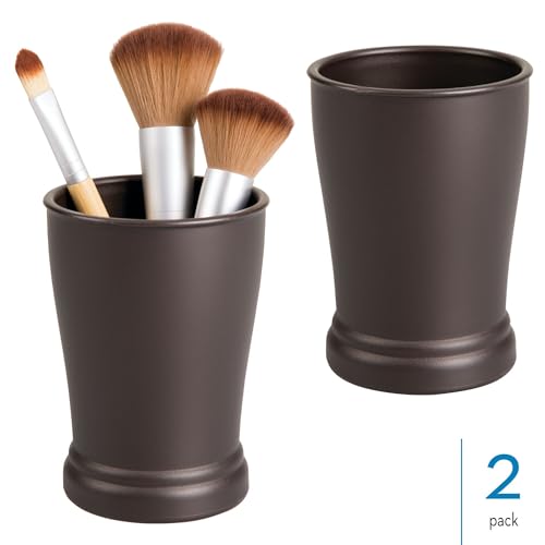 iDesign Plastic Bathroom Tumbler, Bronze, Set of 2 - style: Pack of 2