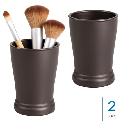 iDesign Plastic Bathroom Tumbler, Bronze, Set of 2 - style: Pack of 2