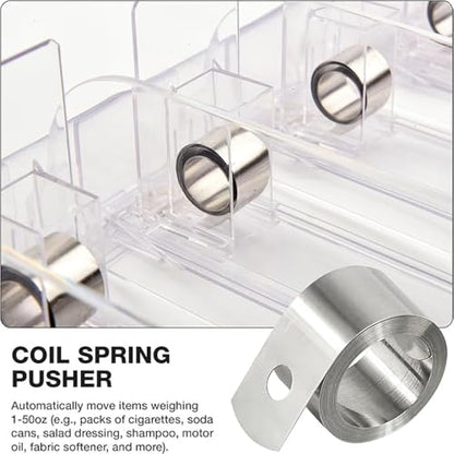 20-Pack 4 FT Spring-Loaded Shelf Pushers for 12-Inch Gondola Shelves – 11N Strength, Weight Capacity Up to 29–38 oz Products - size: 11N (29-to-38 OZ)
