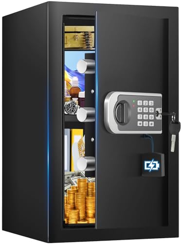 [19.7" Tall] Safe Box, 3.5 Cuft Home Safes with Fireproof Waterproof Bag - size: 3.5 Cuft