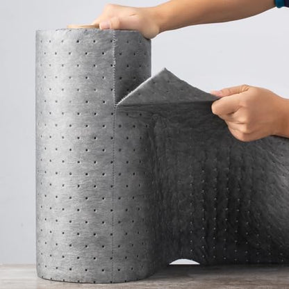 6 oz Heavy Duty Absorbent Mat Roll for Oil, Water and Other Liquids, Suitable for Multi-Purpose Super Absorbent Pads (15" W x 150' L) - size: 15" W x 150' L