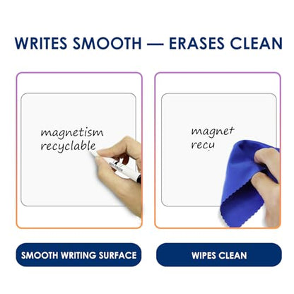 Dry Erase Magnets, 24 Pack 4x4 in, Magnetic Notes for Whiteboard and Fridge - color: White