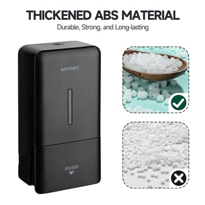 anydry Liquid Hand Soap Dispenser Wall Mounted 27oz Large Capacity Black - color: Elegant Black