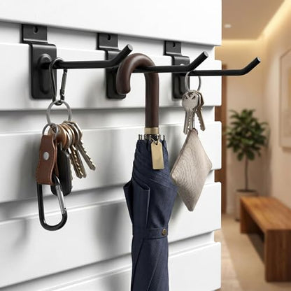 Slatwall Hooks 60 Pack Three Sizes 4/6/8 Inch Slat Wall Hanging Hook