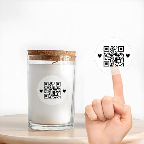 Custom QR Code Stickers - 50-1000pcs Round Vinyl Labels Sized in 1.5/2/2.5/3/4/5 inches for Business Promotion, Events and Personal Use