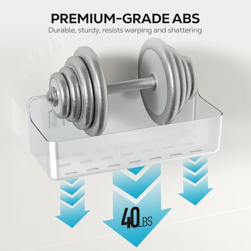Nieifi Adhesive Shower Shelves, Clear, 2 Pieces - color: A-Clear, size: 2 pieces