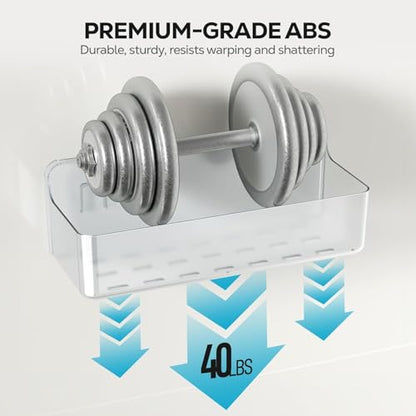 Nieifi Adhesive Shower Shelves, Clear, 2 Pieces - color: A-Clear, size: 2 pieces