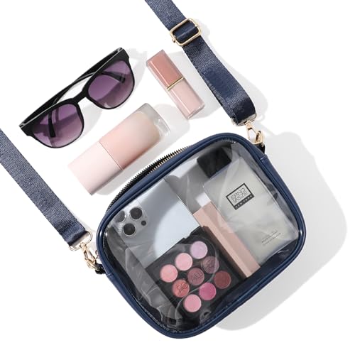 TOBVZOO Clear Bag Stadium Approved, Crossbody Transparent Bag for Concerts Sports Events, Purses for Men & Women - color: Blue