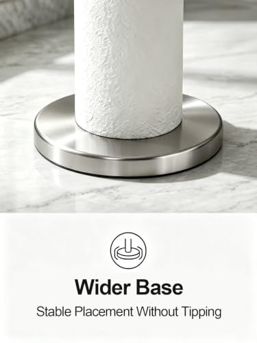 VEHHE Paper Towel Holder Countertop, 4 Non-Slip Suction Cups, Weighted Base