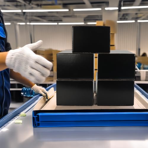 Rempry 10x7x5 Inch Black Shipping Boxes 20 Pack, Cardboard Mailer Boxes for Small Business Mailing - color: Black, size: 10X7X5-20 Pack