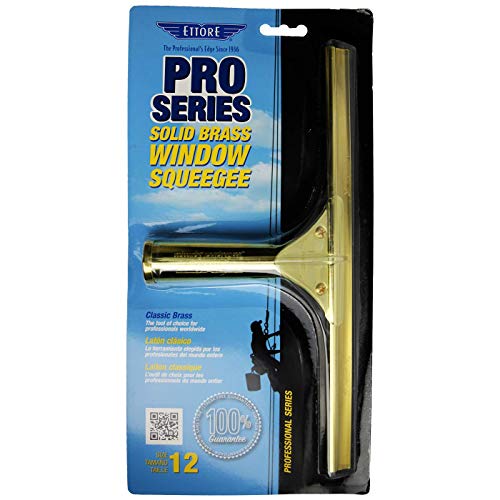 Ettore 10012 Solid Brass Squeegee, 12-Inch , Gold